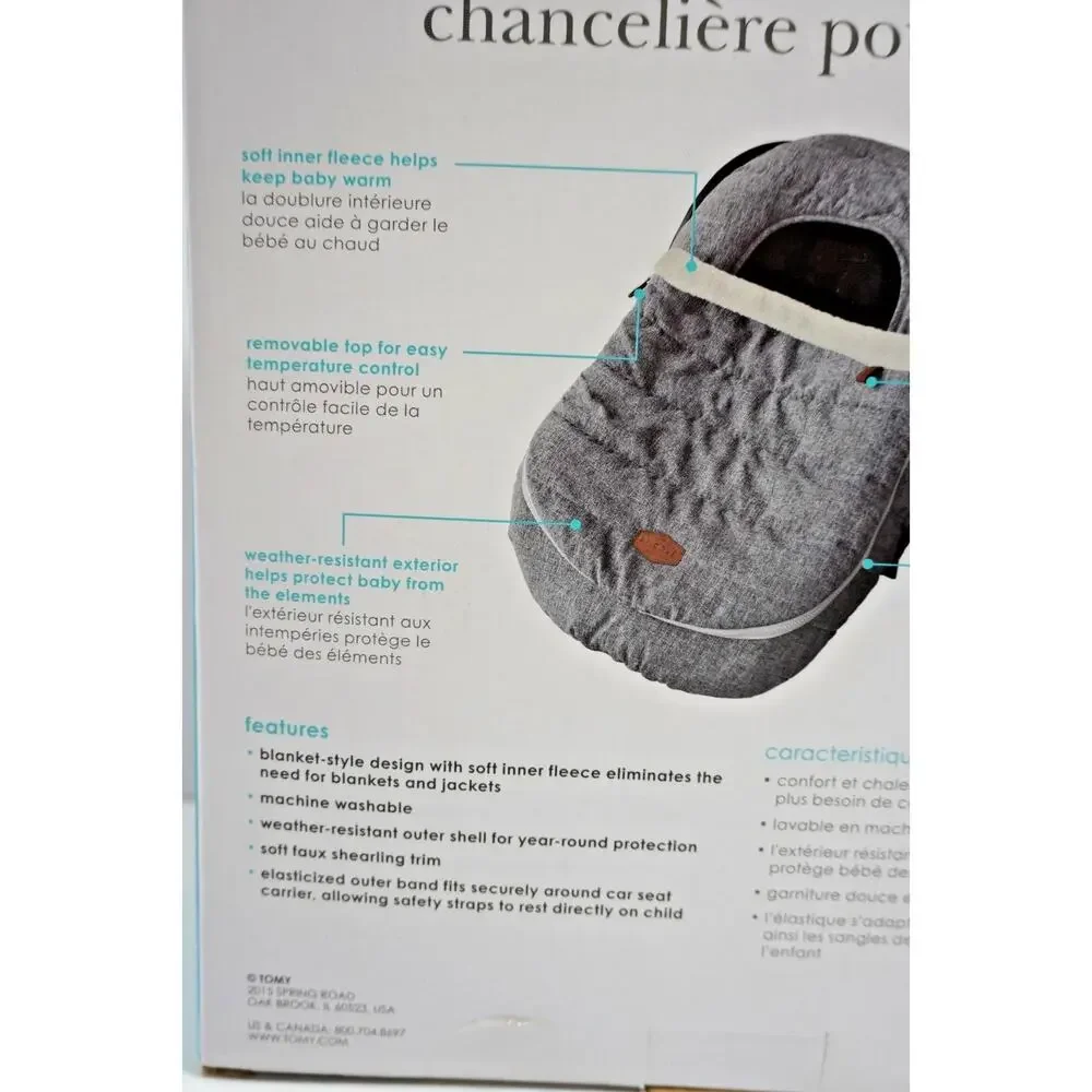 JJ Cole Baby Infant Car Seat Cover Grey Gray Unisex Boy Girl New In Box